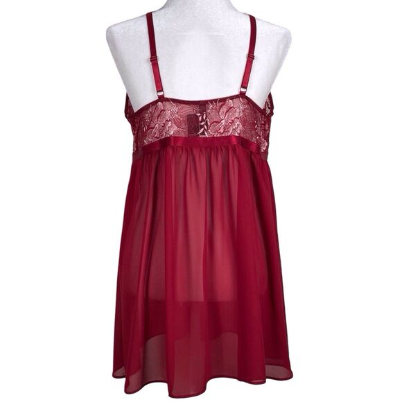 NWT Torrid Lace High Neck Babydoll Size 2 Red Sleeveless Adjustable Straps - Picture 4 of 15